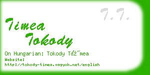 timea tokody business card